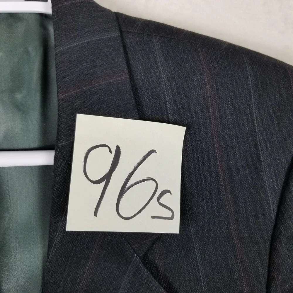 Yves Saint Laurent Blazer Mens 40R Charcoal Grey Pinstripe Wool  YSL Canada